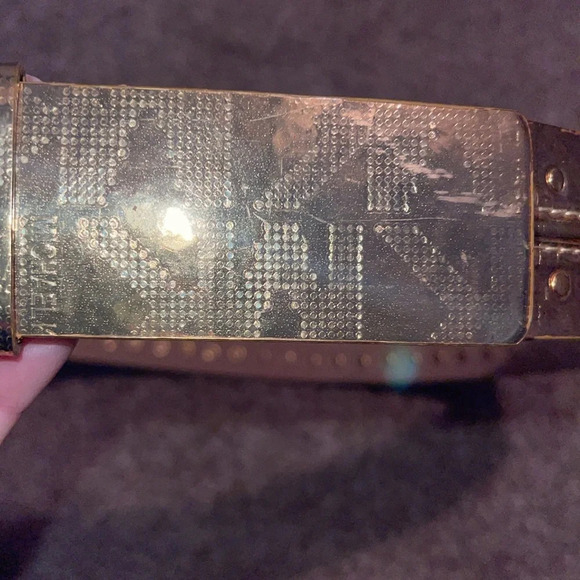 Michael Kors genuine leather belt gold grommets - size medium. T - Picture 4 of 5